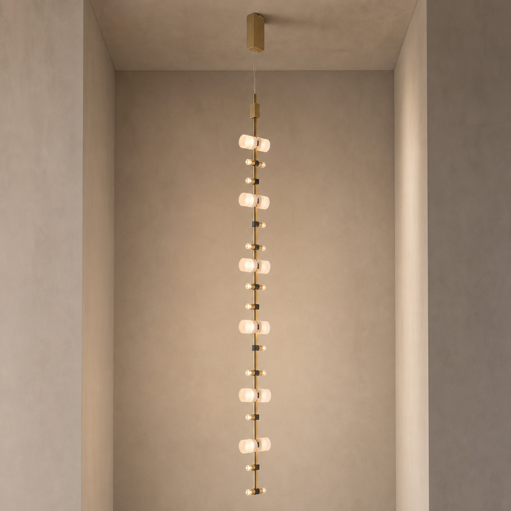 
Royal Brushed Copper Vertical LED Pendant Light