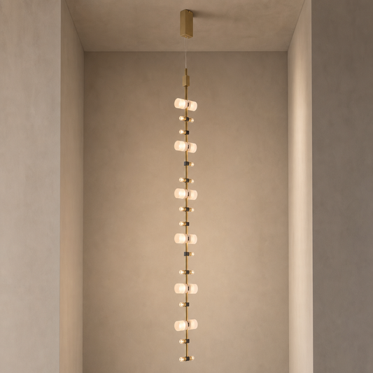 
Royal Brushed Copper Vertical LED Pendant Light