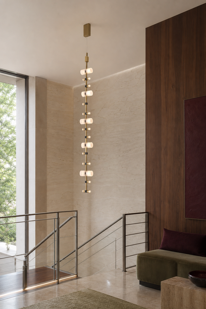 Royal Brushed Copper Vertical LED Pendant Light