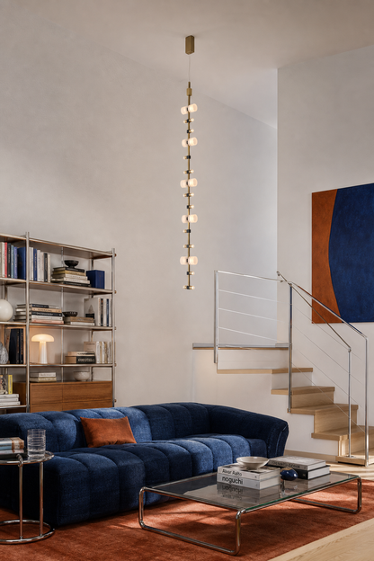 Royal Brushed Copper Vertical LED Pendant Light