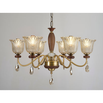 Cognelle six-light chandelier complete product view
