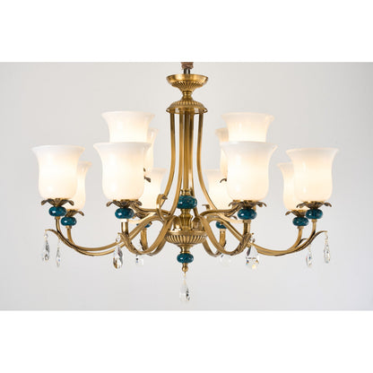 Real product photograph of the Marcelline fifteen-light chandelier