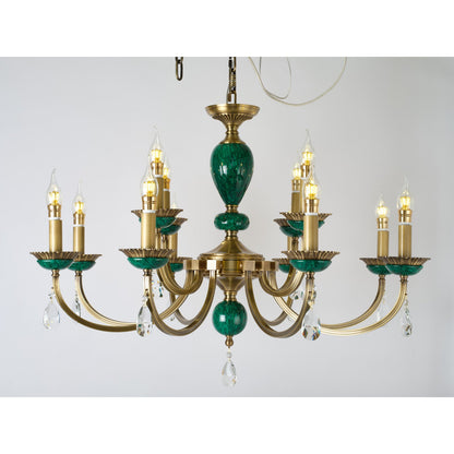 Real product photograph of the Valeria ten-light chandelier