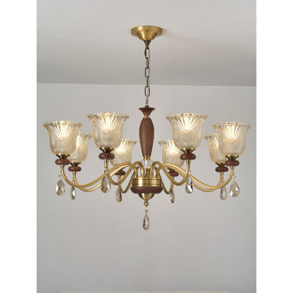Cognelle eight-light chandelier complete product view