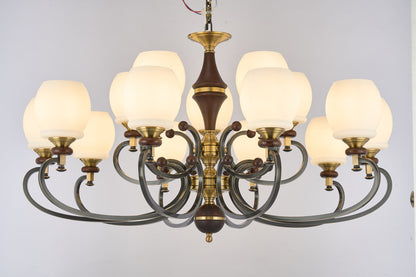 Real product photograph of the Briarwood ten-light chandelier