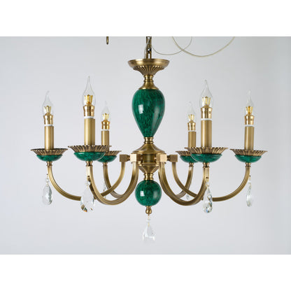 Real product photograph of the Valeria six-light chandelier