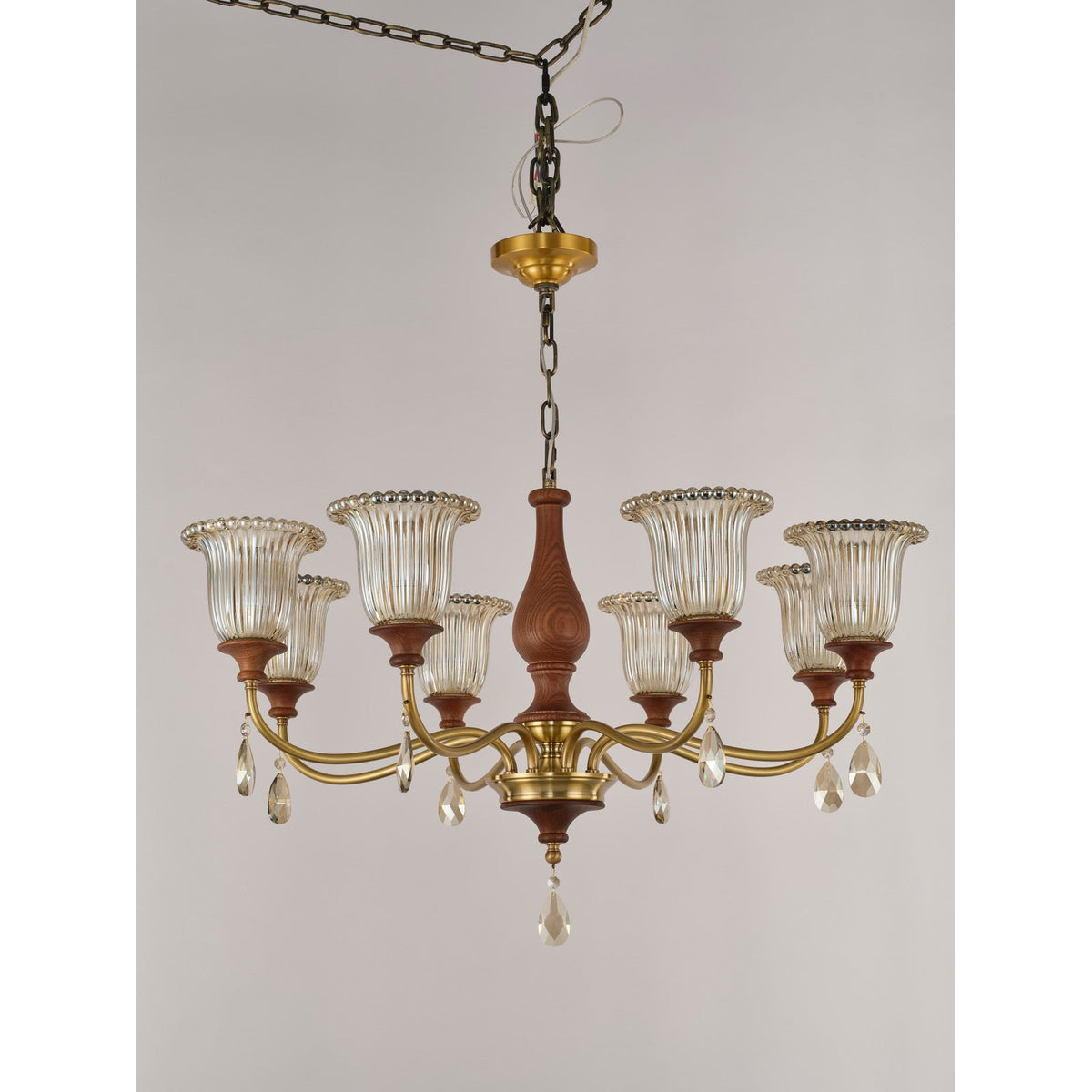 
Real product photograph of the Rosalind ten-light chandelier