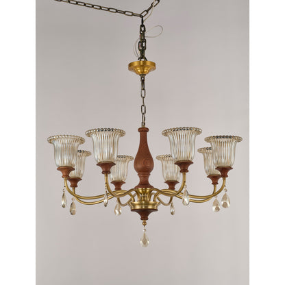 Real product photograph of the Rosalind ten-light chandelier