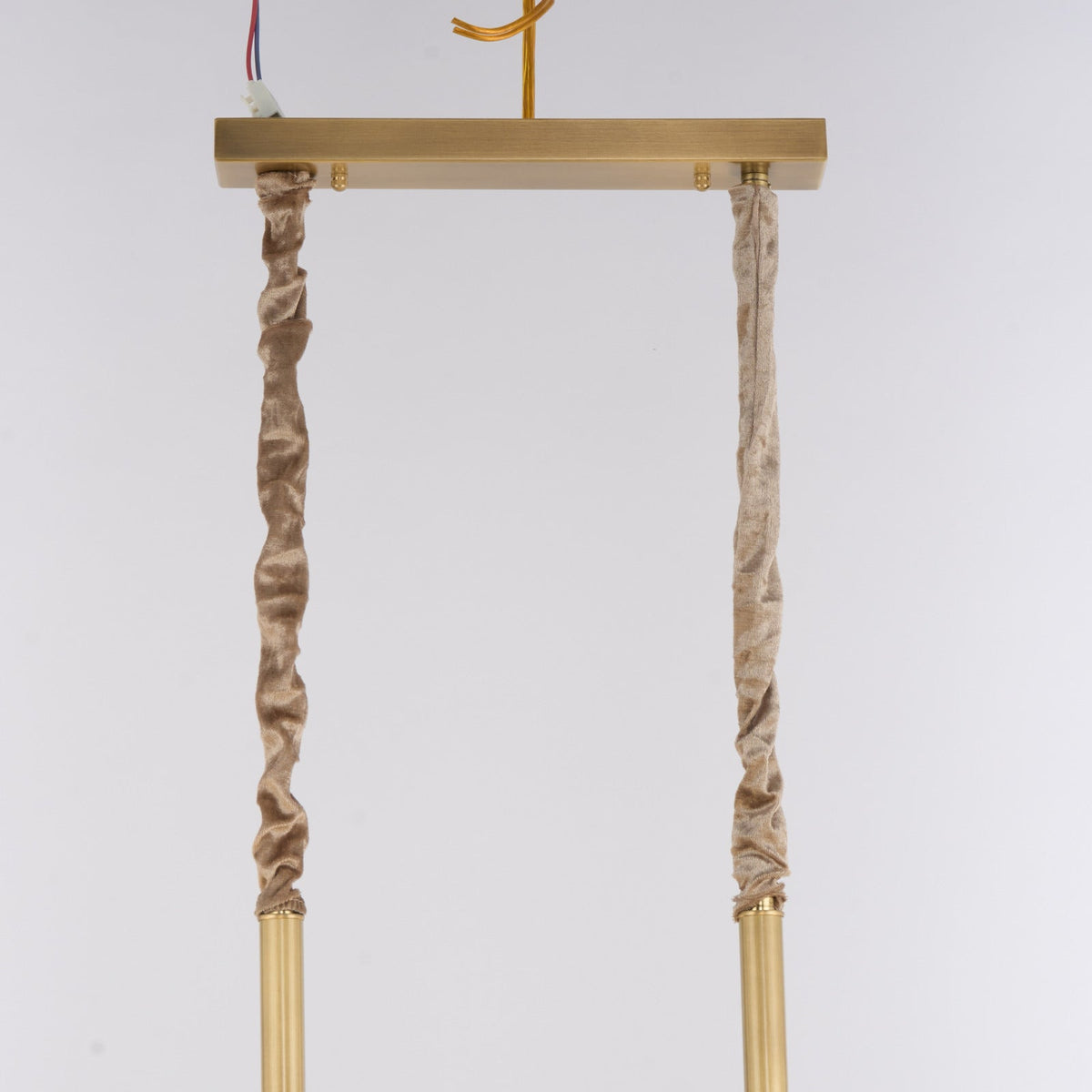 
Caldrienne Opal Glass and Ash Wood Linear Chandelier
