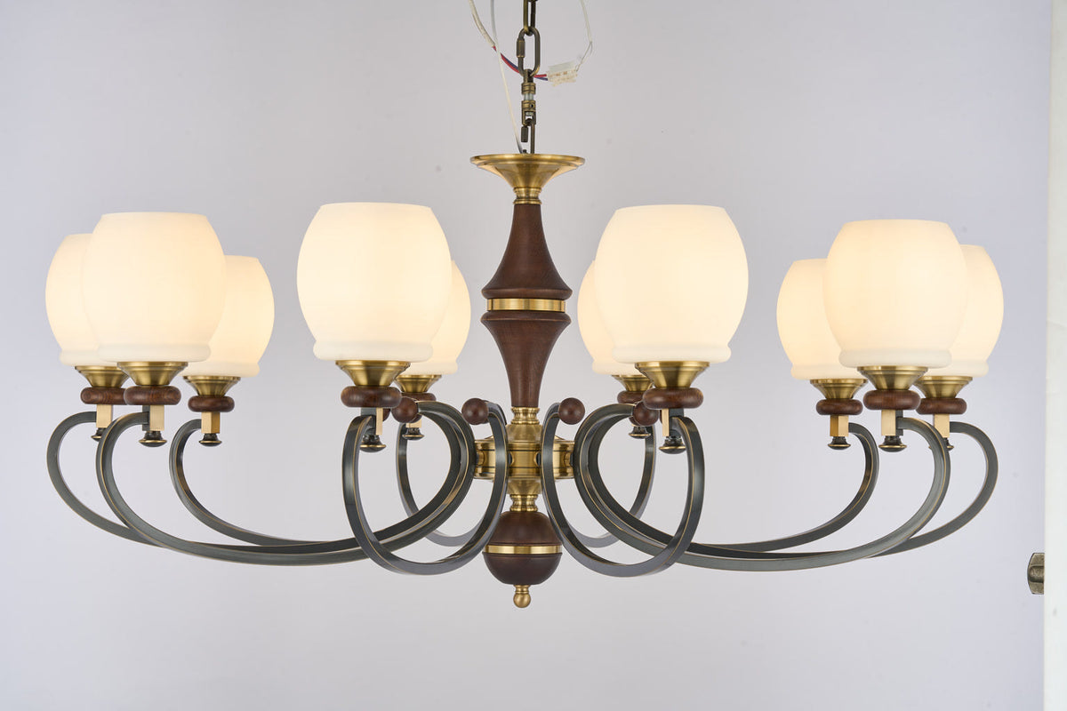 
Real product photograph of the Briarwood eight-light chandelier