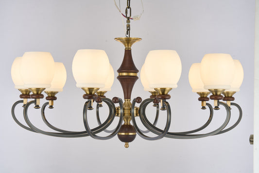 
Real product photograph of the Briarwood eight-light chandelier