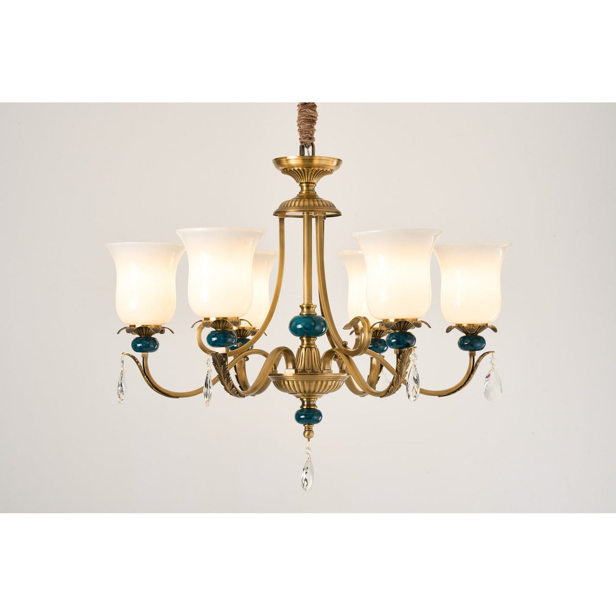 
Real product photograph of the Marcelline eight-light chandelier