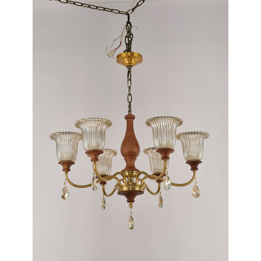 
Real product photograph of the Rosalind eight-light chandelier