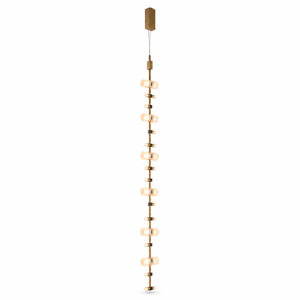 
Royal Brushed Copper Vertical LED Pendant Light